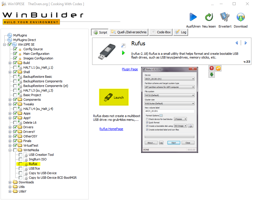 step17 WindowsPE Builder Rufus