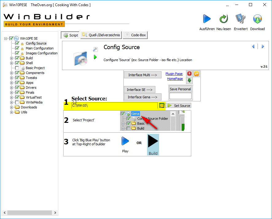 step6 WindowsPE Builder Quelldaten Config